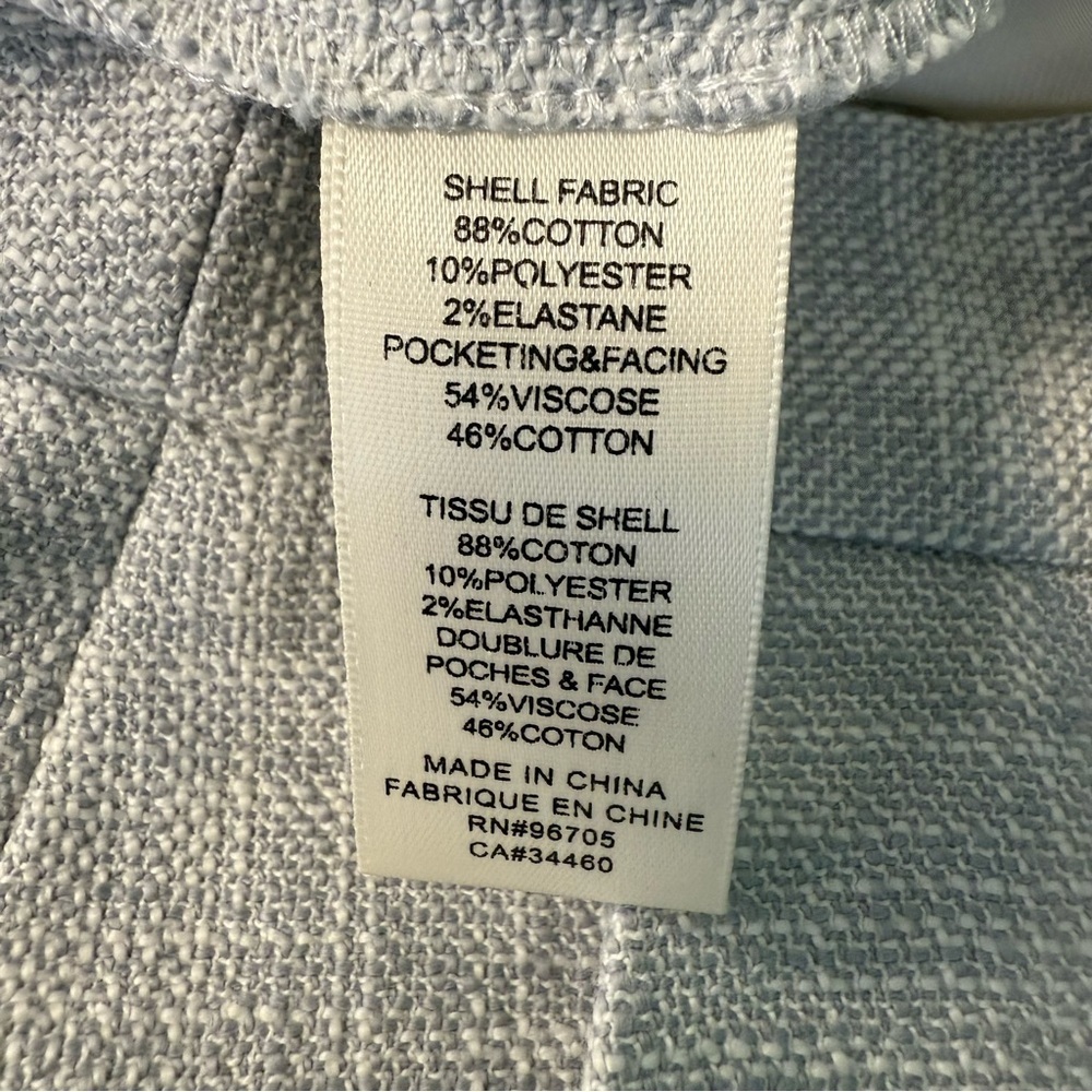 Rebecca Taylor Slub Straight Ankle Length Dove Gray Tweed Dress Pants Size 6 - Picture 6 of 7